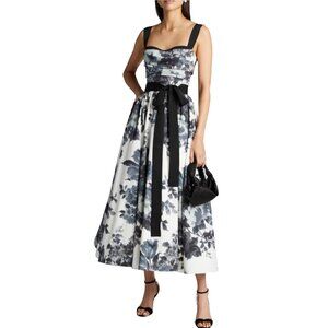 CAROLINA HERRERA Shoulder Straps A-line Floral Dress